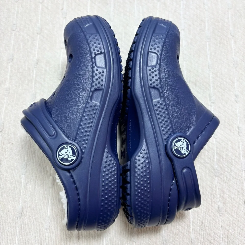 Crocs Kids Navy Blue lined Clogs‎ Size C 8/9